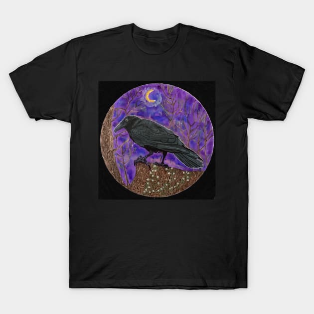 crow painting T-Shirt by SamsArtworks